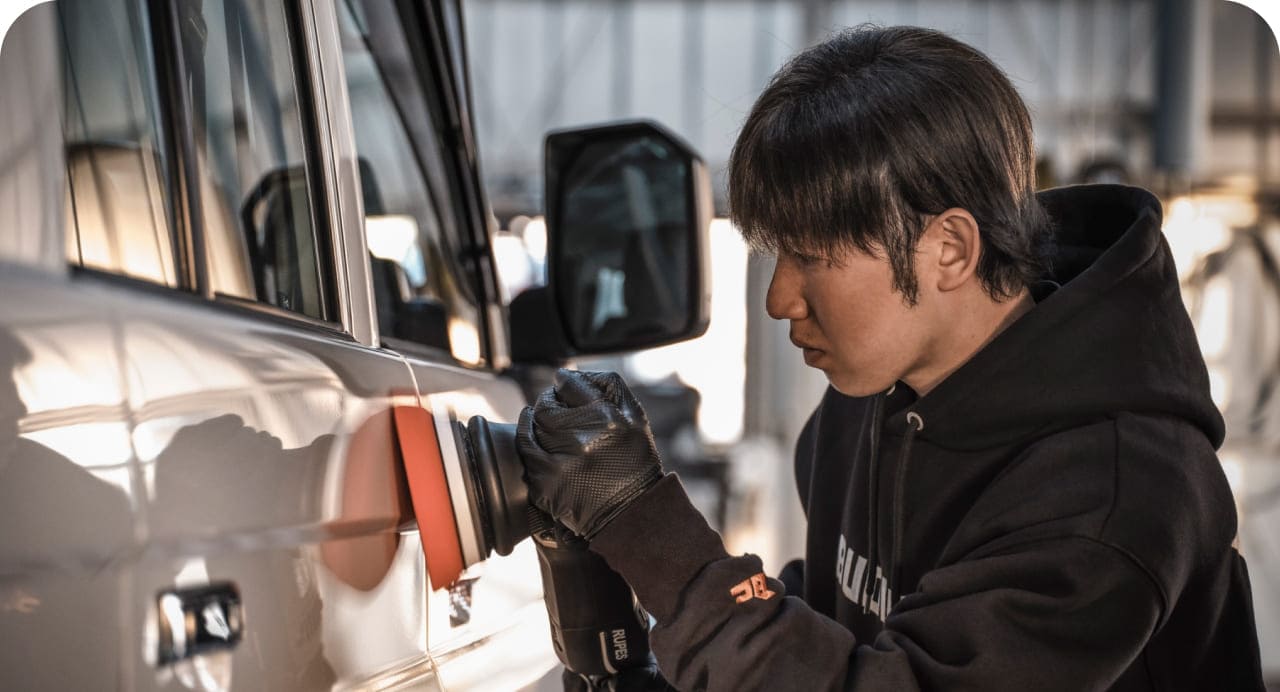 コーティング技師の磨き